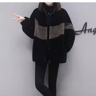 刷毛外套女生 韓版外套 秋冬新款羊羔絨外套女絨衣加絨加厚大碼女裝衛衣寬松大衣拉鏈外套