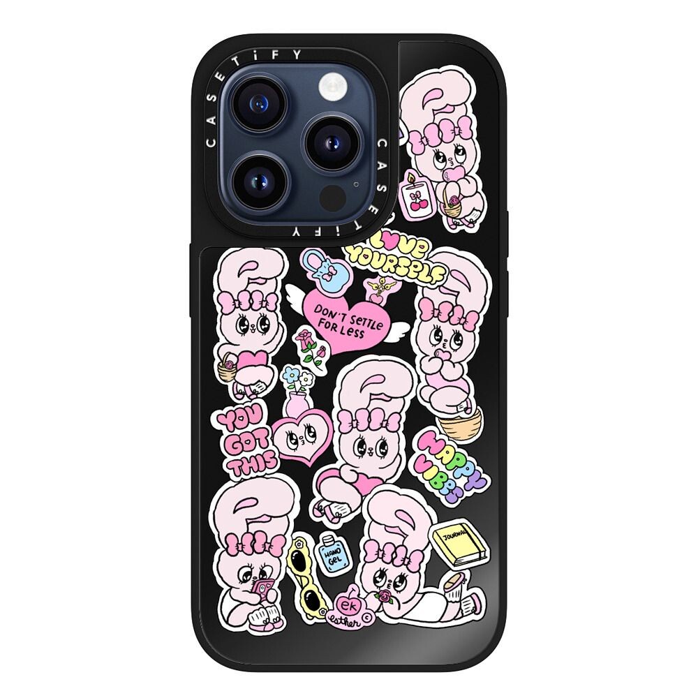 CASETiFY 保護殼 iPhone 15 Pro/15 Pro Max 艾絲樂粉紅兔 You Got This by Esther Kim
