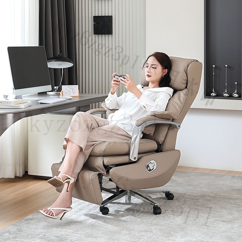 顧全老闆椅電動按摩電腦椅真皮專用人體工學椅舒服午睡辦公椅座椅