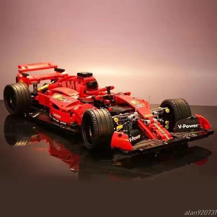 新款 方程式賽車裝飾擺件 兼容樂高法拉利F1邁凱倫賽車方程式男孩高難度益智拼裝積木玩具禮物