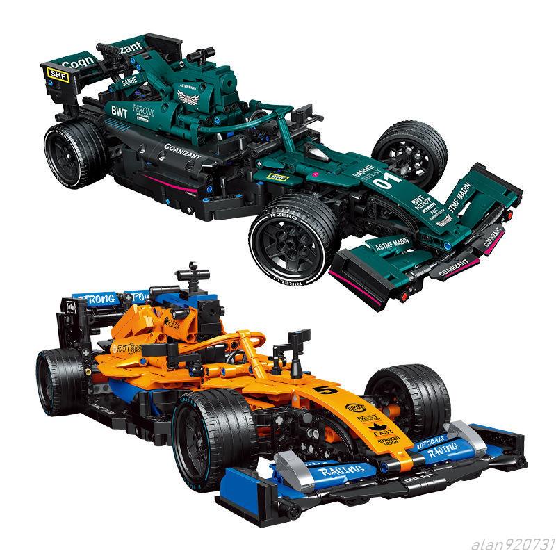 新款 方程式賽車裝飾擺件 兼容樂高遙控汽車奔馳方程式f1賽車高難度男孩拼裝積木玩具邁凱倫禮物