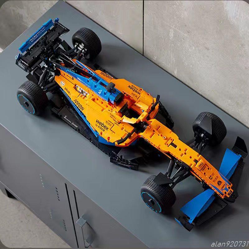 新款 方程式賽車裝飾擺件 兼容樂高積木成年人高難度新品邁凱倫F1方程式賽車拼裝玩具禮物禮物