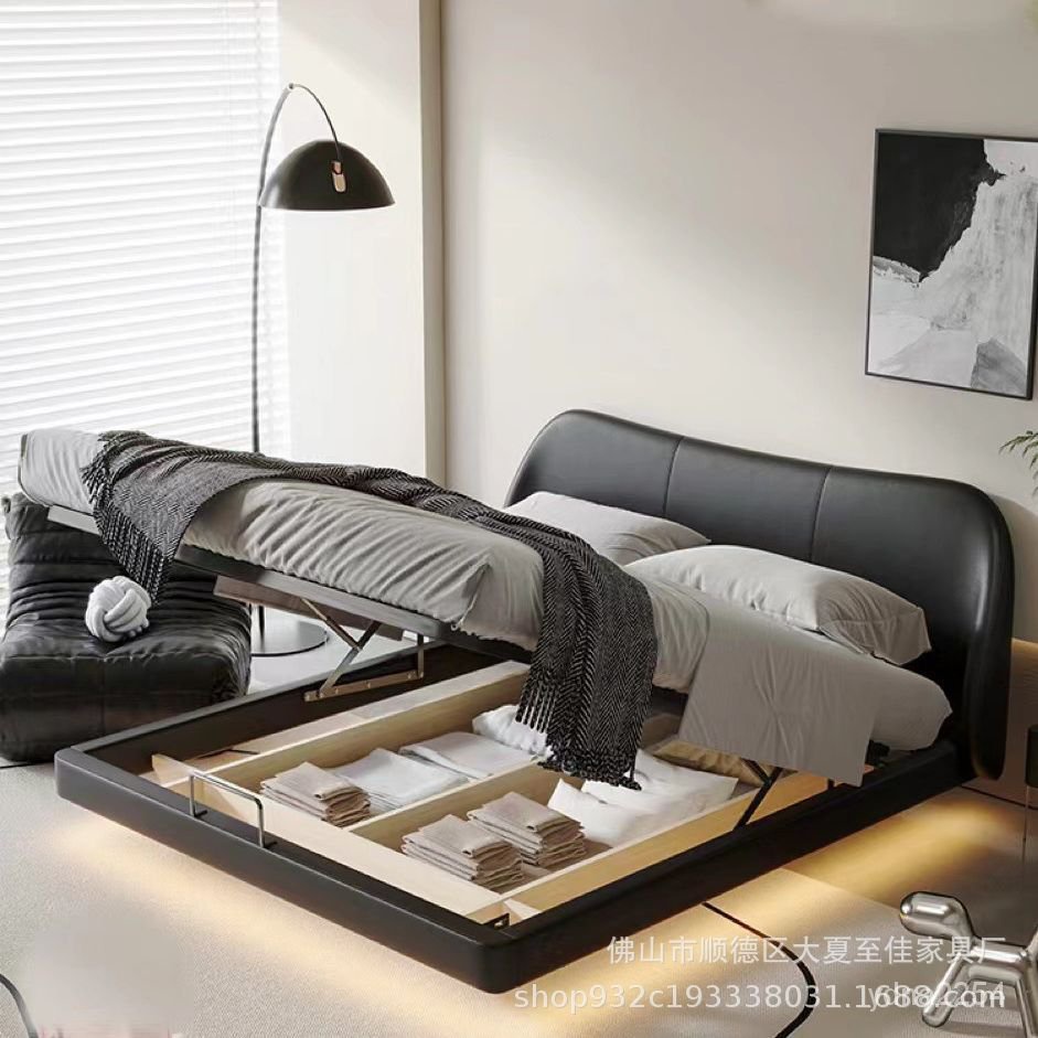 【King&amp;Queen】山姆傢具 床 床架 氣壓床風信子懸浮床現代簡約真雙人床架 單人床架 雙人床 高架床 掀床 臥室床