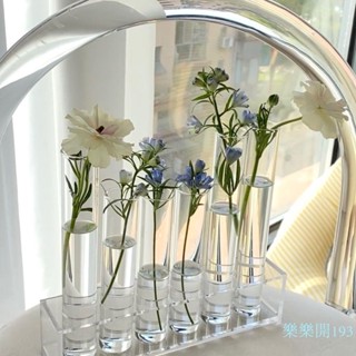✨✨創意可愛花瓶 試管花瓶 玻璃試管花瓶桌面擺件插花器皿神器極簡風ins風簡約(不含花)
