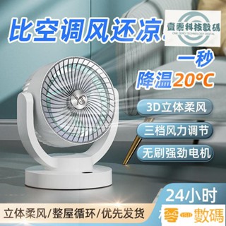 【熱銷出貨】空氣循環扇 臺式電風扇 傢用宿捨辦公室 強風靜音 桌麵渦輪對流 小風扇 8吋循環涼風扇 最新製造 循環扇 U