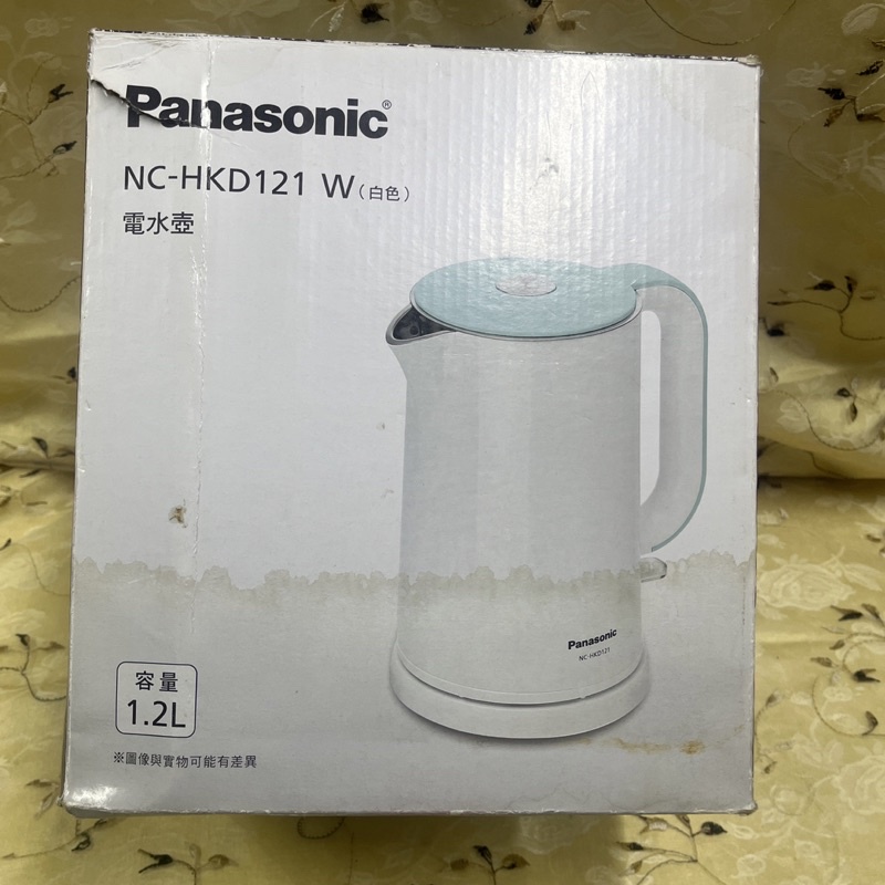 二手國際牌Panasonic NC-HKD121 W 白色電水壺/1.2L電茶壺/雙層隔熱電水壺/快煮壼/電熱煮茶壺