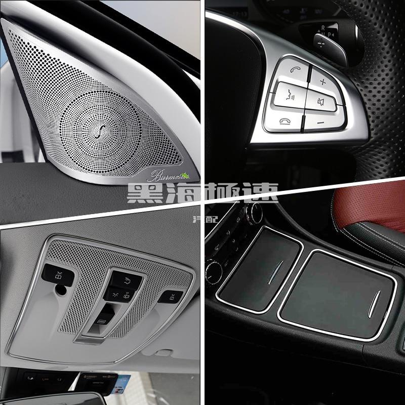 黑海極速•賓士Mercedes Benz奔馳 A 級 W176 GLA X156 汽車變速箱空調門扶手閱讀燈蓋 裝飾貼紙