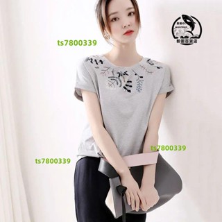 💯桃園優品⚡️純棉 T恤女 文藝風 繡花 圓領 短袖 大尺碼夏裝上衣 氣質時尚 素色 減齡短袖 夏季新 寬鬆套頭~⚡️