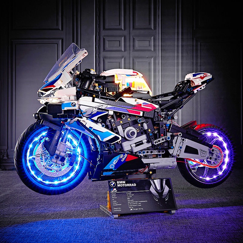 兼容樂高積木寶馬M1000RR摩托車成人大型模型益智拼裝玩具男孩子