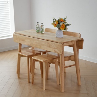 餐桌 小戶型餐桌 飯桌 實木折疊餐桌小戶型傢用可伸縮省空間小餐桌廚房餐廳雙人折疊桌