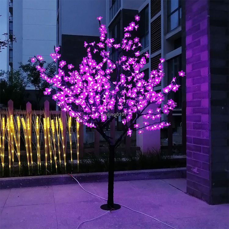 『汐檬』0.6米-2.0米LED發光樹燈仿真櫻花樹燈酒店小區物業裝飾燈戶外防水