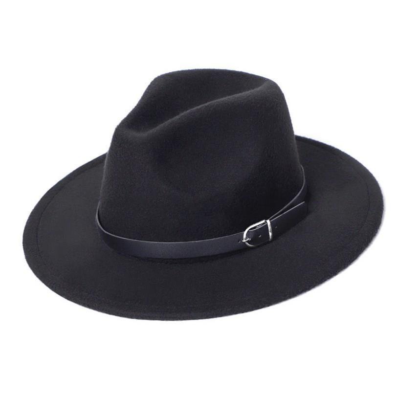 【魅小姐】Men Women Fedora Hat 男女秋冬毛呢禮帽紳士爵士平簷毛氈大簷帽