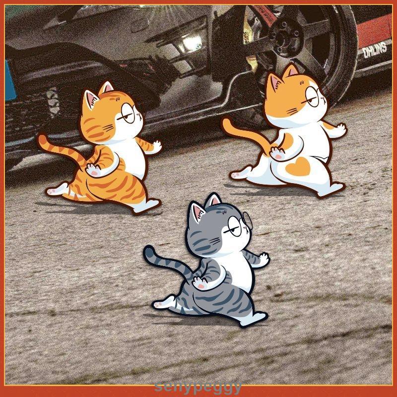 🚛免運 可愛個性貓咪貼紙 寵物貓咪汽車貼紙 划痕貼 車身裝飾貼 電動車機車防水貼 防水 車身貼🔥