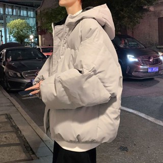 棉襖男保暖加厚外套連帽棉衣麵包服61折 港風棉衣男潮ins冬季刷毛加厚大尺碼潮流百搭冬裝麵包棉服棉襖外套