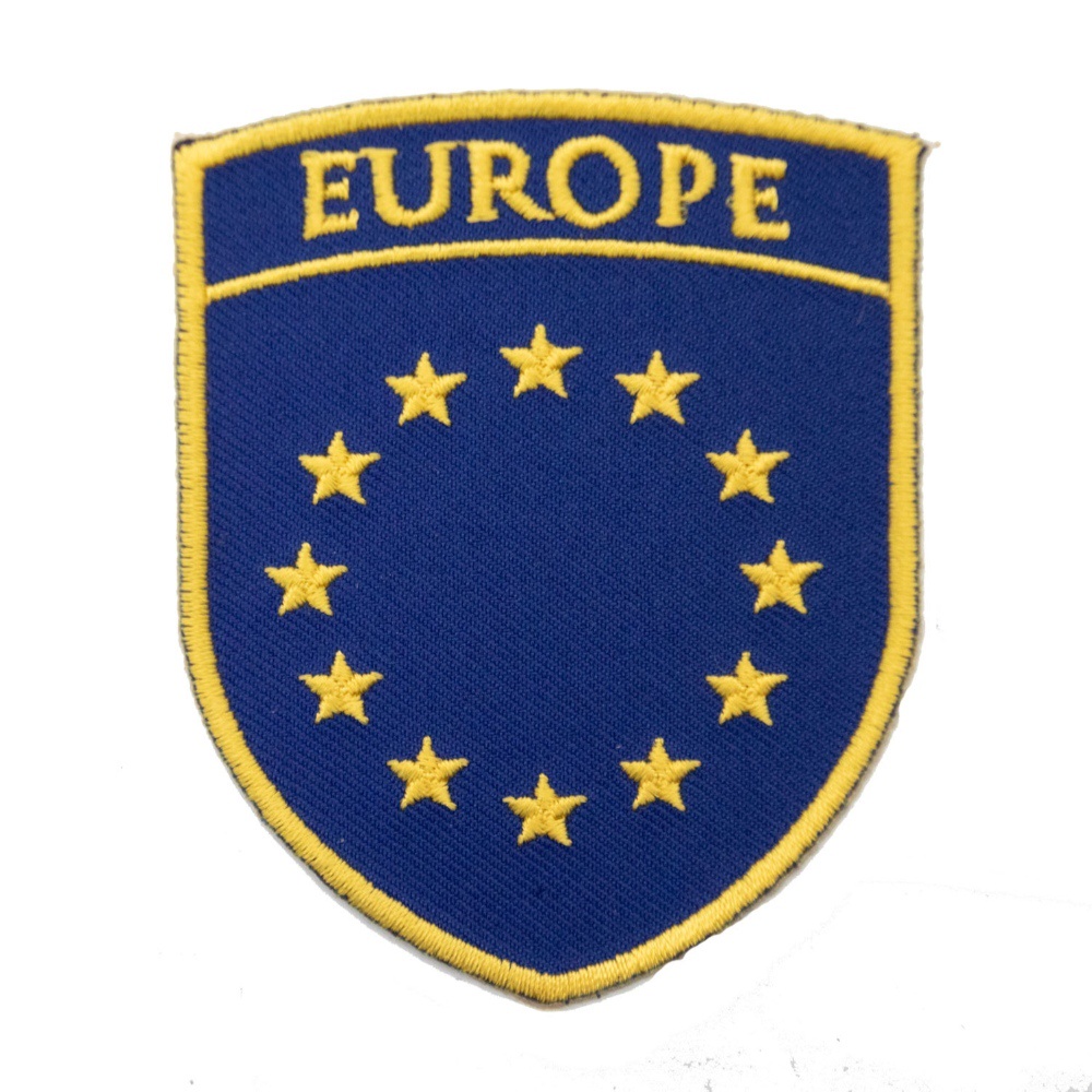 【A-ONE】裝飾繡片貼 歐盟盾牌 徽章 胸章立體繡貼 布貼 臂章貼 刺繡燙布貼