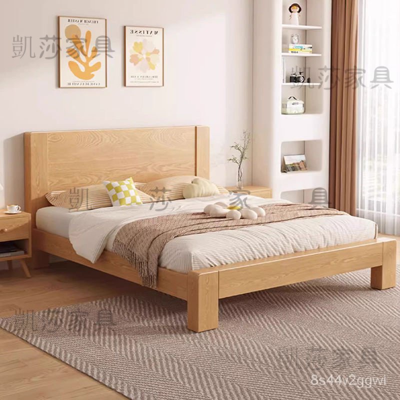 【廠傢直銷🚛】實木床架 出租房單人床 主臥雙人床 現代床架 兒童床架 橡木床框 鬆木床闆 橡木床架