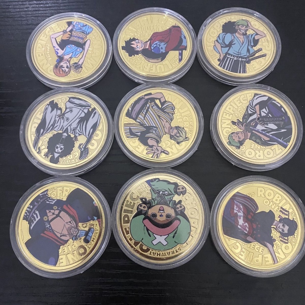 【優選】(絕版)歐卡 海賊王 第一彈 金屬幣 一套9個 收藏卡片 金屬幣