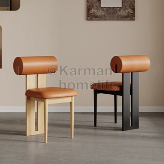 【免運】北歐侘寂風傢用小戶型實木餐桌椅現代簡約奶油風白蠟木創意休閒椅