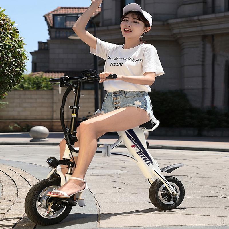 【臺灣專供】VIESDONG迷你可折迭鋰電池電動車便攜助力親子成人小型電動腳踏車