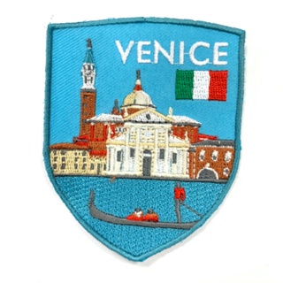 【A-ONE】義大利 威尼斯貢多拉 背膠刺繡 GONDOLA背膠補丁 袖標 布標 布貼 補丁 貼布繡 臂章