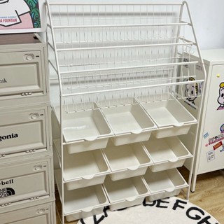 Ouniu丨兒童書架繪本架玩具收納架寶寶書櫃傢用落地文具整理收納盒置物架