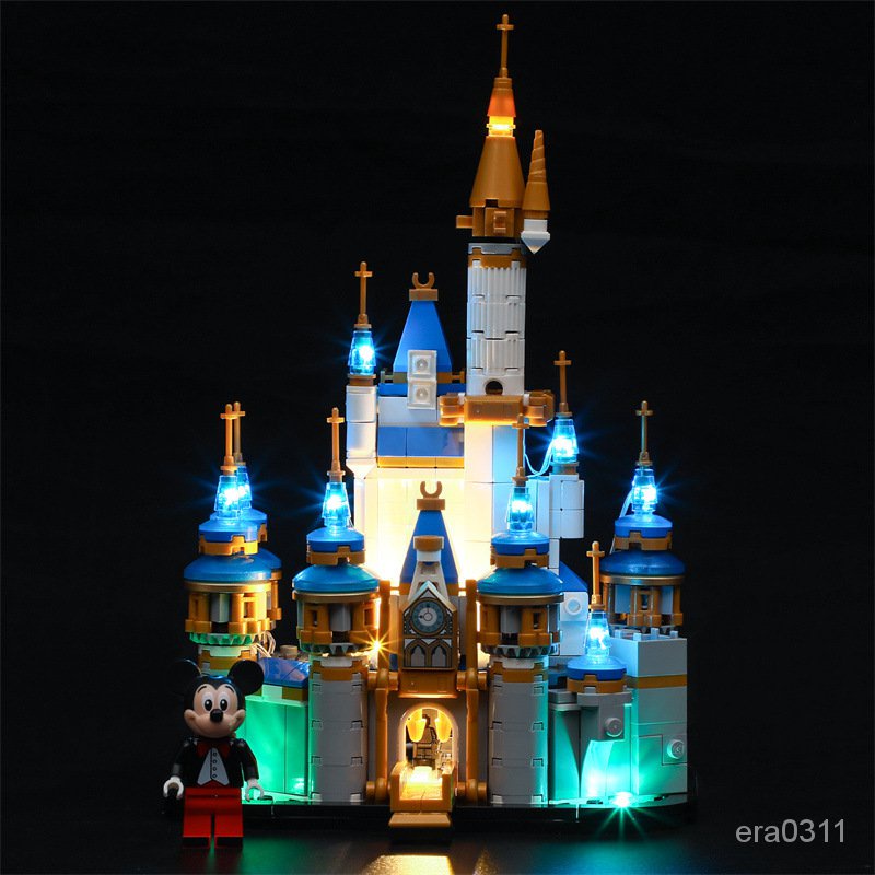 ✨免運✨Yeabricks兼容樂高40478迷你迪士尼城堡LED燈飾 拚裝玩具積木燈光 OA73