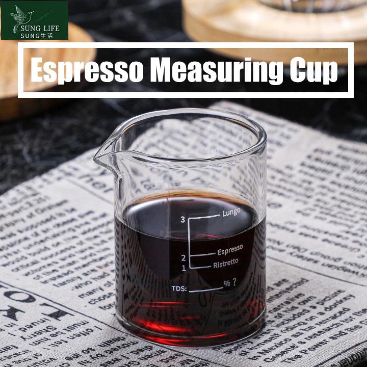 🔥搶購🔥Neouza 濃縮咖啡玻璃咖啡杯盎司量杯液體玻璃帶刻度烘焙測量工具廚房用品