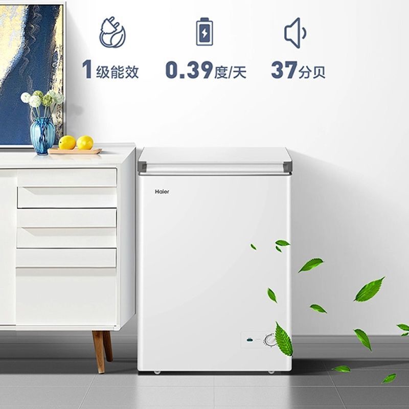 【臺灣專供】海爾冰櫃小型家用全冷凍櫃一級能效省電單門單溫冷藏小冷櫃98升