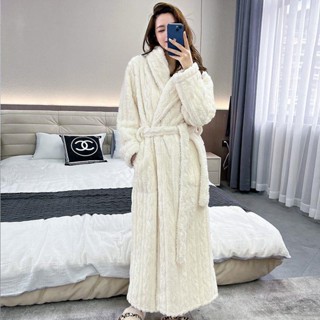 【限時免運】睡袍女冬款新品加厚加長高檔睡衣法蘭絨珊瑚睡袍浴袍浴衣家居服冬季珊瑚絨睡衣 性感睡衣 睡裙 居家服