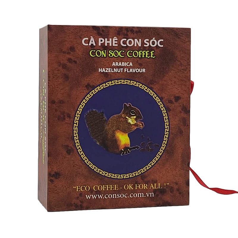 越南原裝CON SOC松鼠阿拉比卡滴漏黑咖啡粉無添加原味手沖