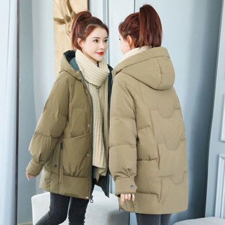 【Wik】冬天外套 羽絨外套 羽絨衣 羽絨服 棉服 棉襖 羽絨棉衣女中長款冬季棉服新款洋氣韓版寬鬆加厚休閒女士棉襖