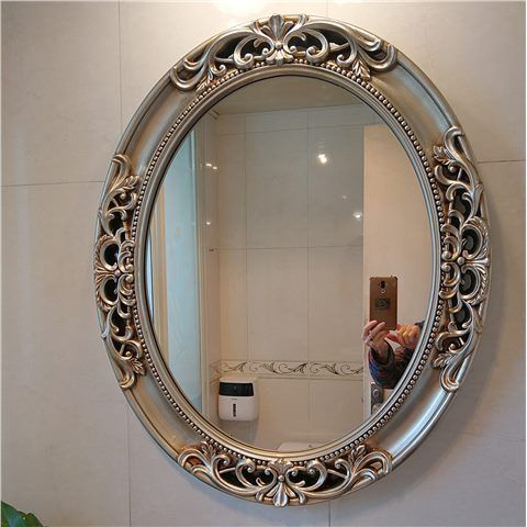 【廠家直銷】歐式浴室鏡子 衛生間梳妝鏡 壁掛化妝鏡 防水衛浴鏡 美容院裝飾鏡框