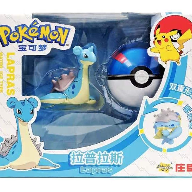 🔥台灣熱銷🔥最新款莊臣寶可夢玩具公仔寵物快龍卡比獸小精靈球神奇寶貝禮物