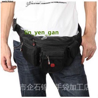 優品✨瑞士軍刀戶外運動腰包男士胸包多功能韓版時尚個性跑步斜揹包男包