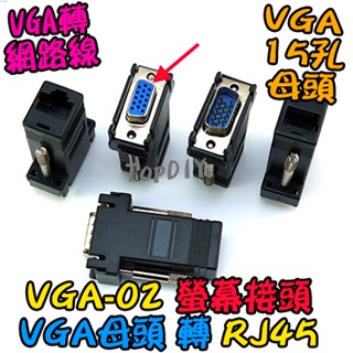 母頭【TopDIY】VGA-02 螢幕線材 螢幕接頭 監控 轉 VGA 網路頭 VB 網路接頭 RJ45 Cat5
