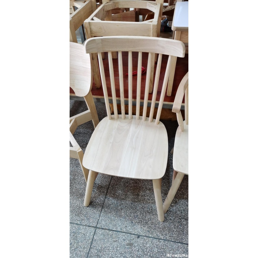 【免運可開票】北歐實木餐椅 溫莎椅 橡膠木白坯餐椅白茬椅子 溫莎椅白胚 餐廳椅YZ02