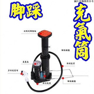 🔥限時下殺🔥💕腳踏打氣筒💕含打氣針 打氣筒 腳踏車 萬用充氣筒 高壓 自行車工具 山地 籃球充氣 單車 腳踩
