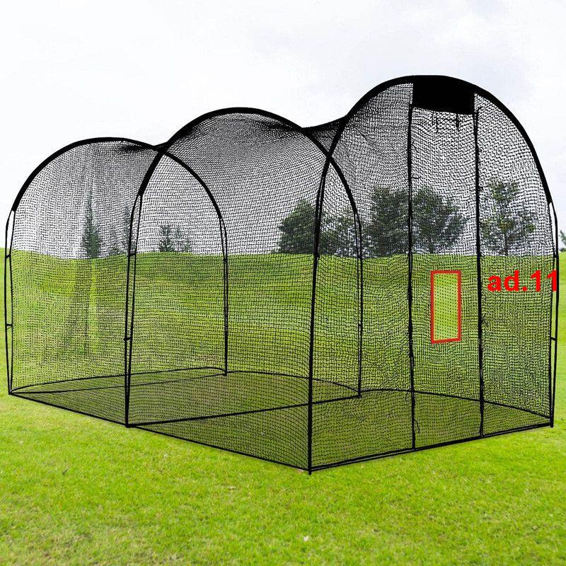🌹新上# 戶外庭院堡壘運動棒球擊球籠 帶支架便攜式棒球壘球打擊籠擊球網