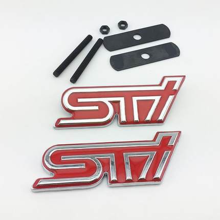 現貨1 X金屬STI標誌汽車前格柵標誌徽章貼紙