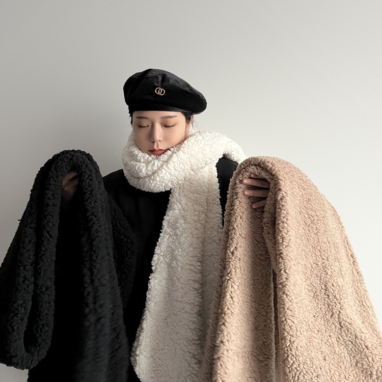 暖呼呼羊羔絨圍巾🧸/情侶圍巾/冬天圍巾/冬季圍巾/保暖小物/行走暖暖包/羊羔絨圍巾