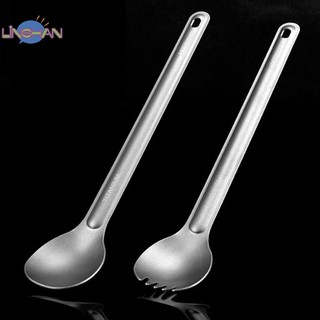 Titanium Fork Long Handle Fork Outdoor Camping Spork Tablewa