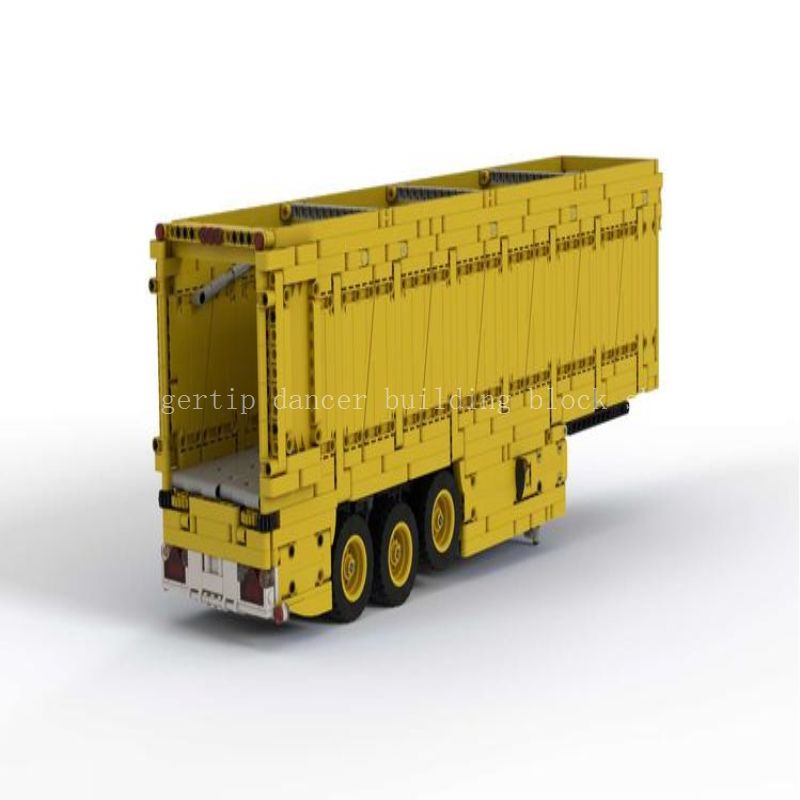 工程車積木 MOC-122057 卡車拖車 15單位寬 國產拼插積木模型 兼容樂高