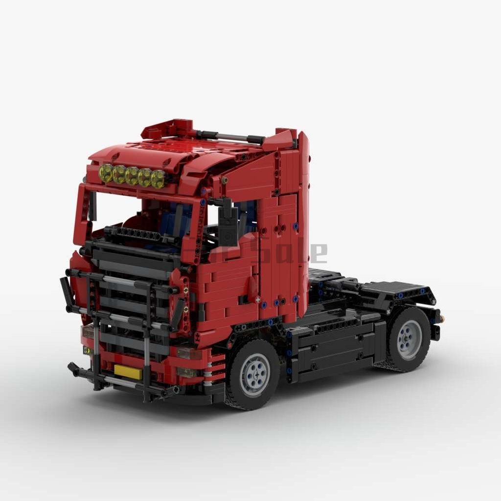 工程車積木 MOC-13490 斯堪尼亞半掛卡車 配13695車廂 國產拼裝積木 兼容樂高