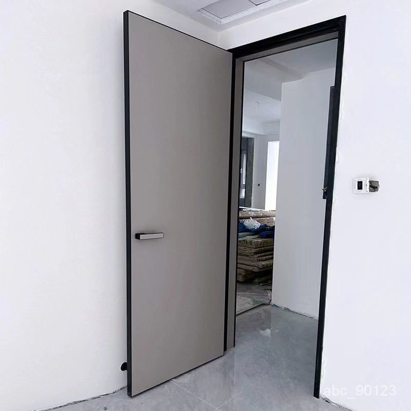 門鋁木門極簡鋁木門外平內開簡約隱框鋁臥室門
