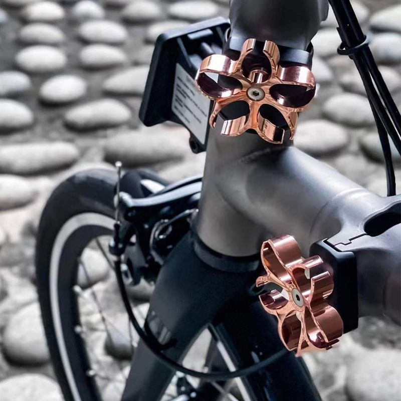 扶搖 適用brompton英國小布折疊自行車配件改裝櫻花水龍頭c扣粉色