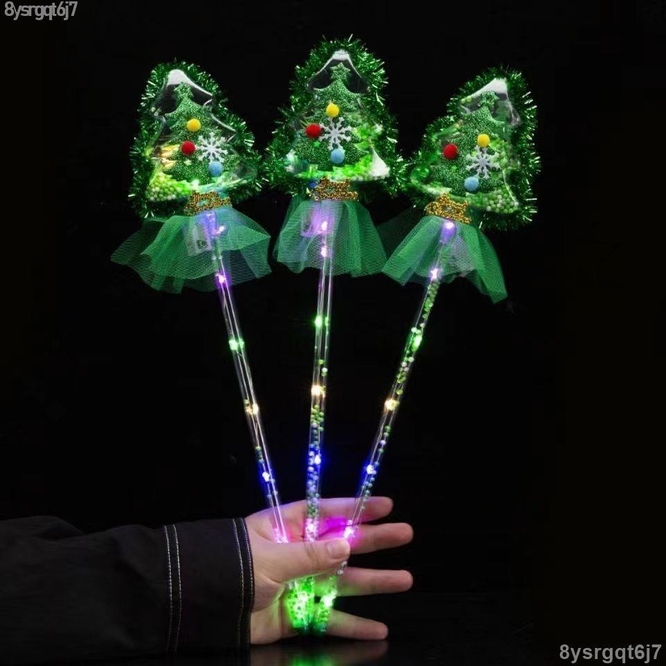 好物推薦💖新款圣誕樹發光棒魔法棒節日氣氛閃光棒圣誕節發光玩具小禮品