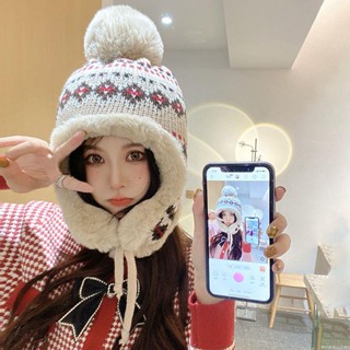 【限時免運】公主飛行帽女韓版可愛東北冬季滑雪防風耐寒保暖加厚護耳民族風保暖帽 棉帽 毛帽 針織帽 冬季帽子
