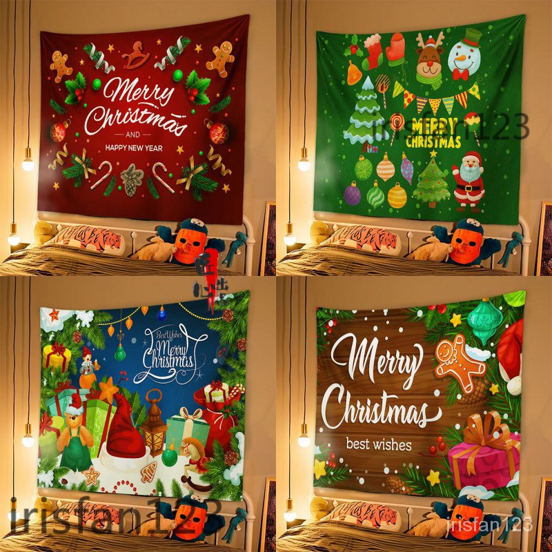 聖誕節聖誕掛毯背景背景墻裝飾聖誕樹掛佈Christmas佈置