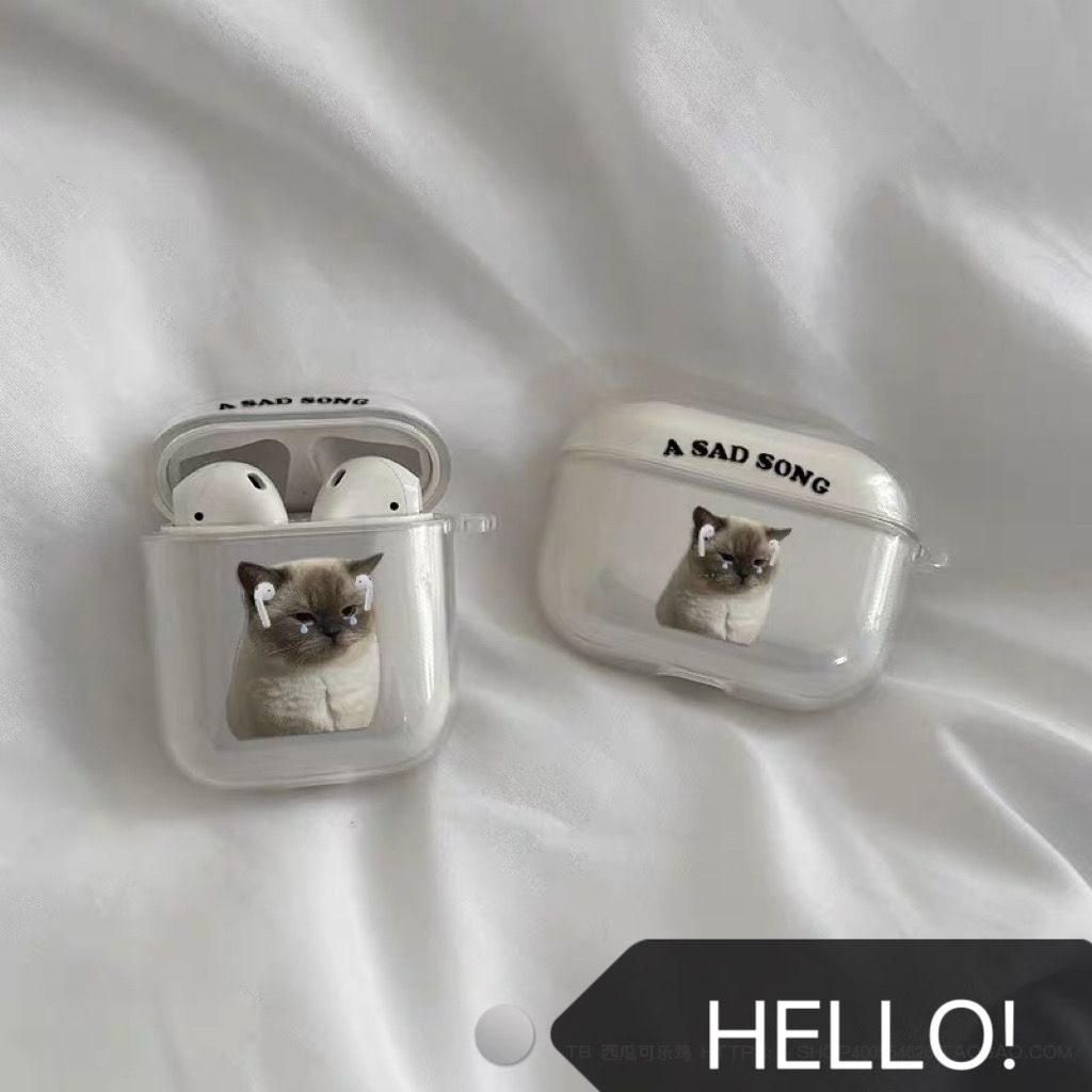 透明耳機保護套🔥透明軟殼 耳機殼 耳機貓咪軟殼AirPods3蘋果耳機保護套Pro2蘋果airpods1/2代耳機套