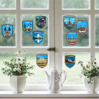 A-ONE《炫彩玻璃貼系列》歐洲 一套9張 五彩蔥玻璃窗貼 自黏玻璃窗貼 DIY 裝飾 臥室客廳辦公室玻璃窗貼 靜電無膠